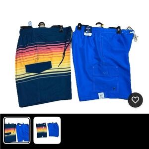 George Men's Swim Trunks - Blue and Multicolor Size M